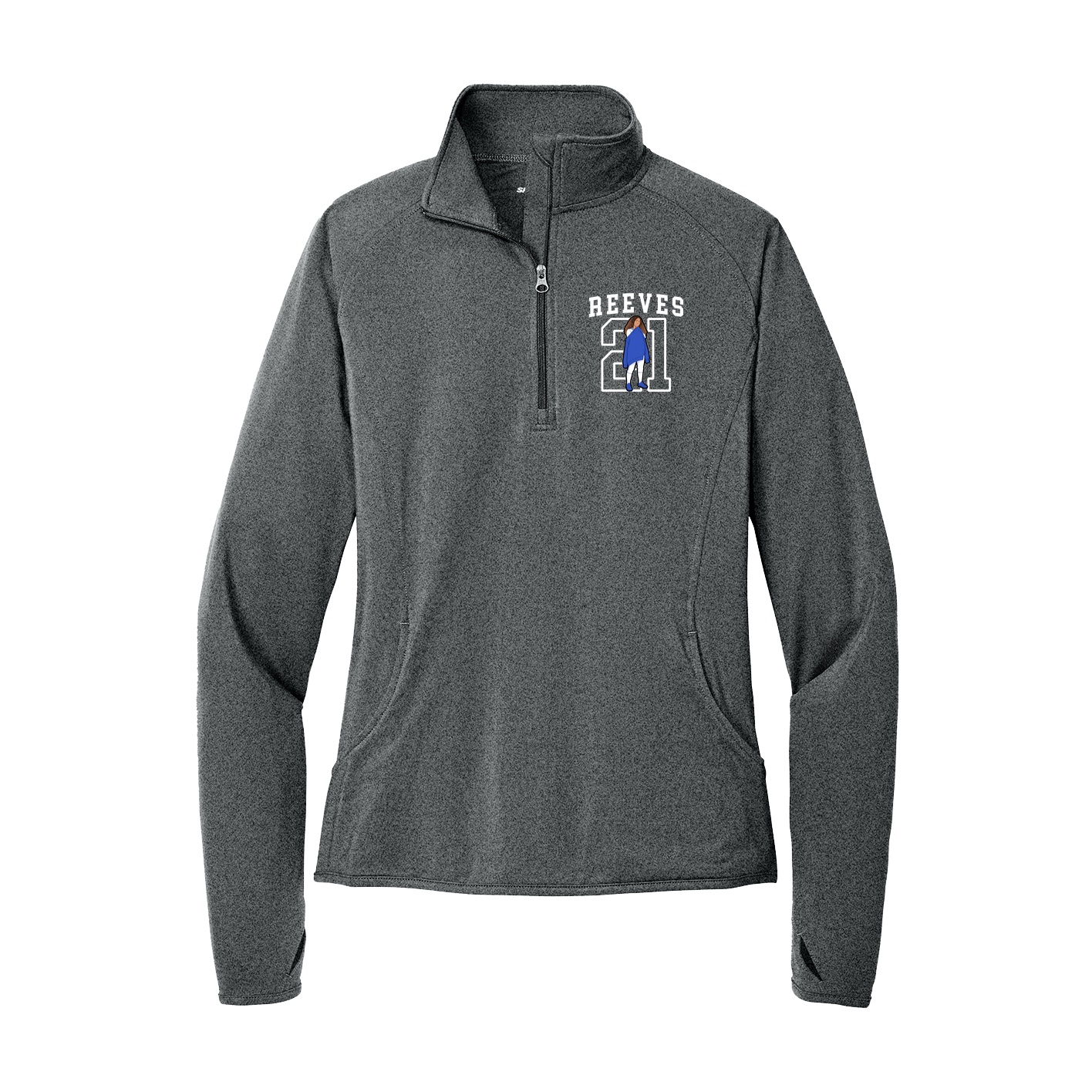 Women's Q-Zip Pullover — Shirsey in Grey