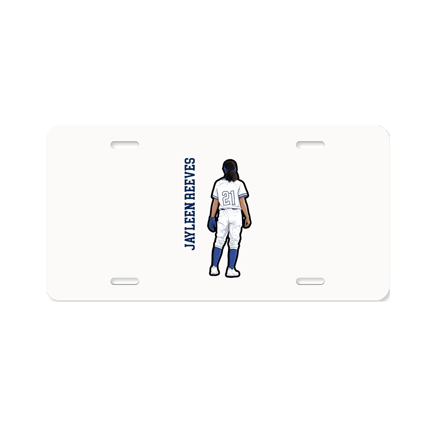 License Plate — Name Vertical in Classic