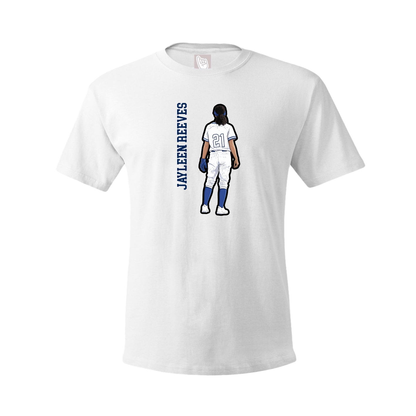 Youth Tee — Name Vertical in White