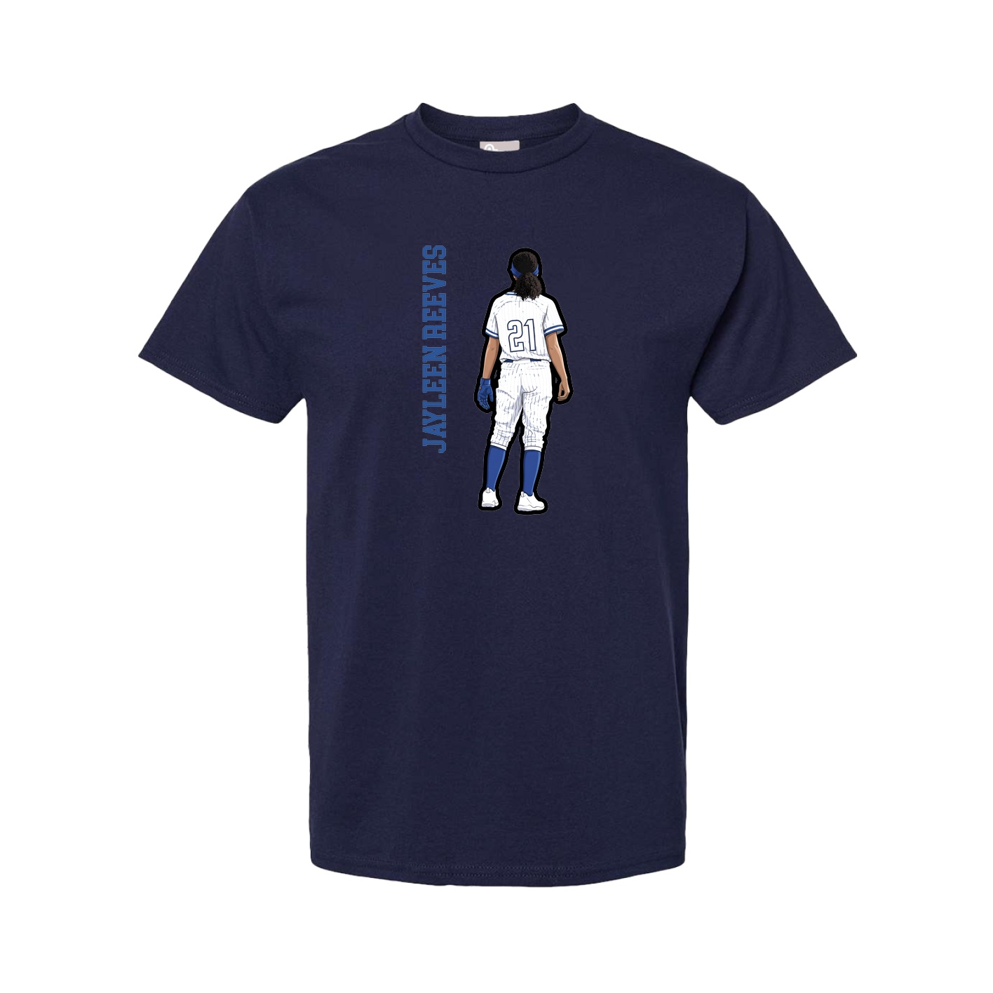 Youth Tee — Name Vertical in Navy