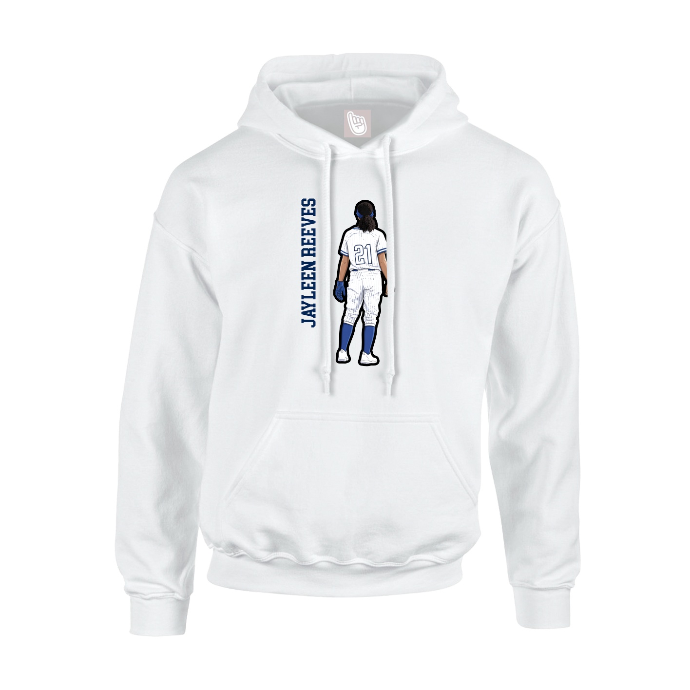 Hoodie — Name Vertical in White
