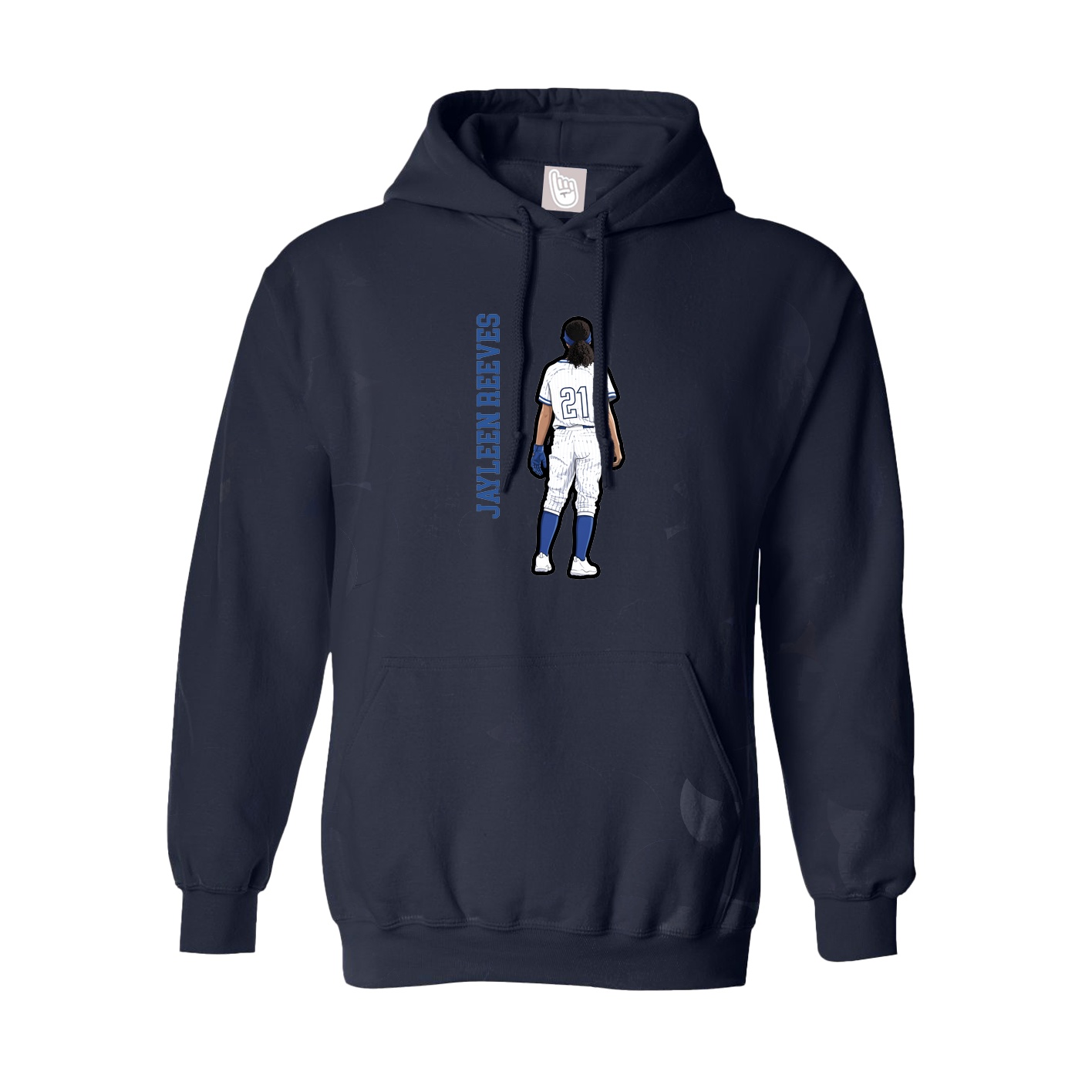 Youth Hoodie — Name Vertical in Navy