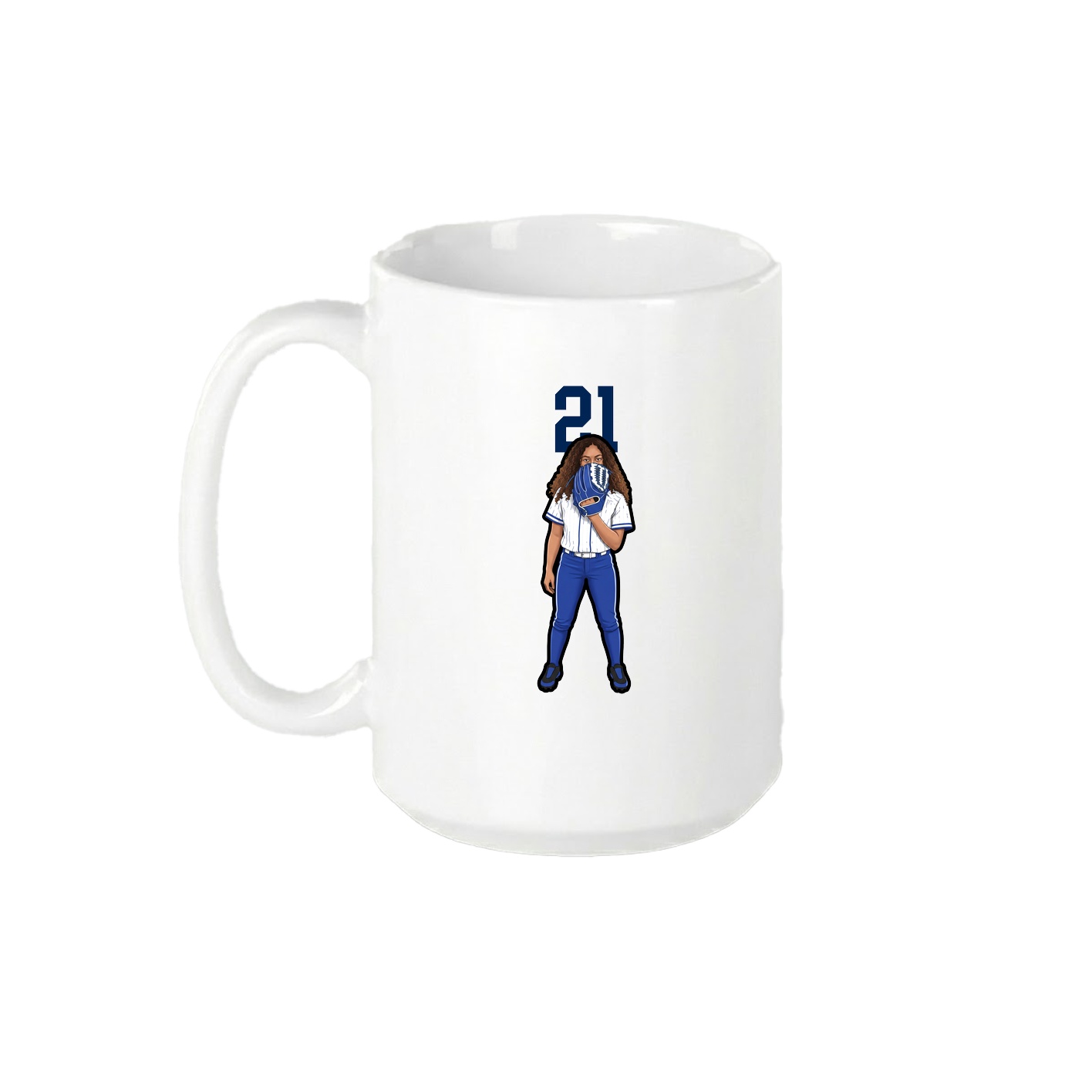 15oz Coffee Mug — Number Top in White