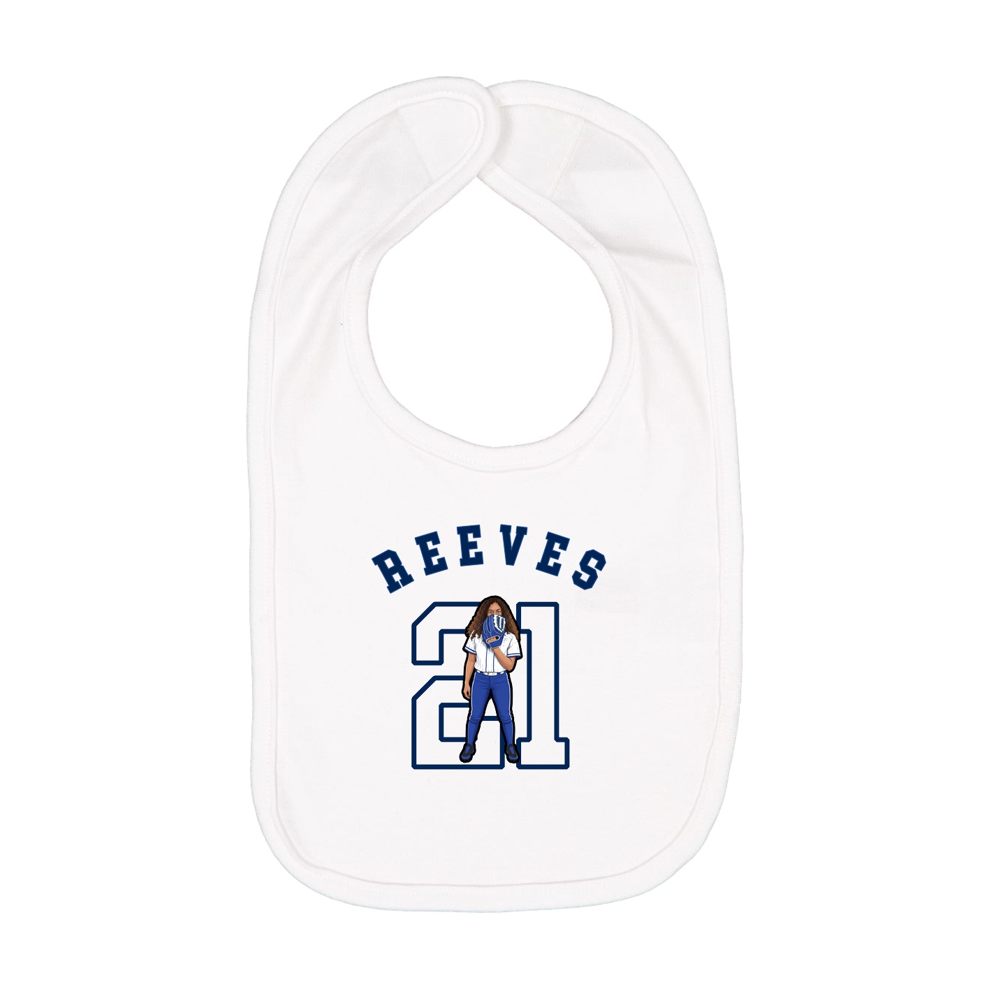 Infant Bib — Shirsey Arch in White