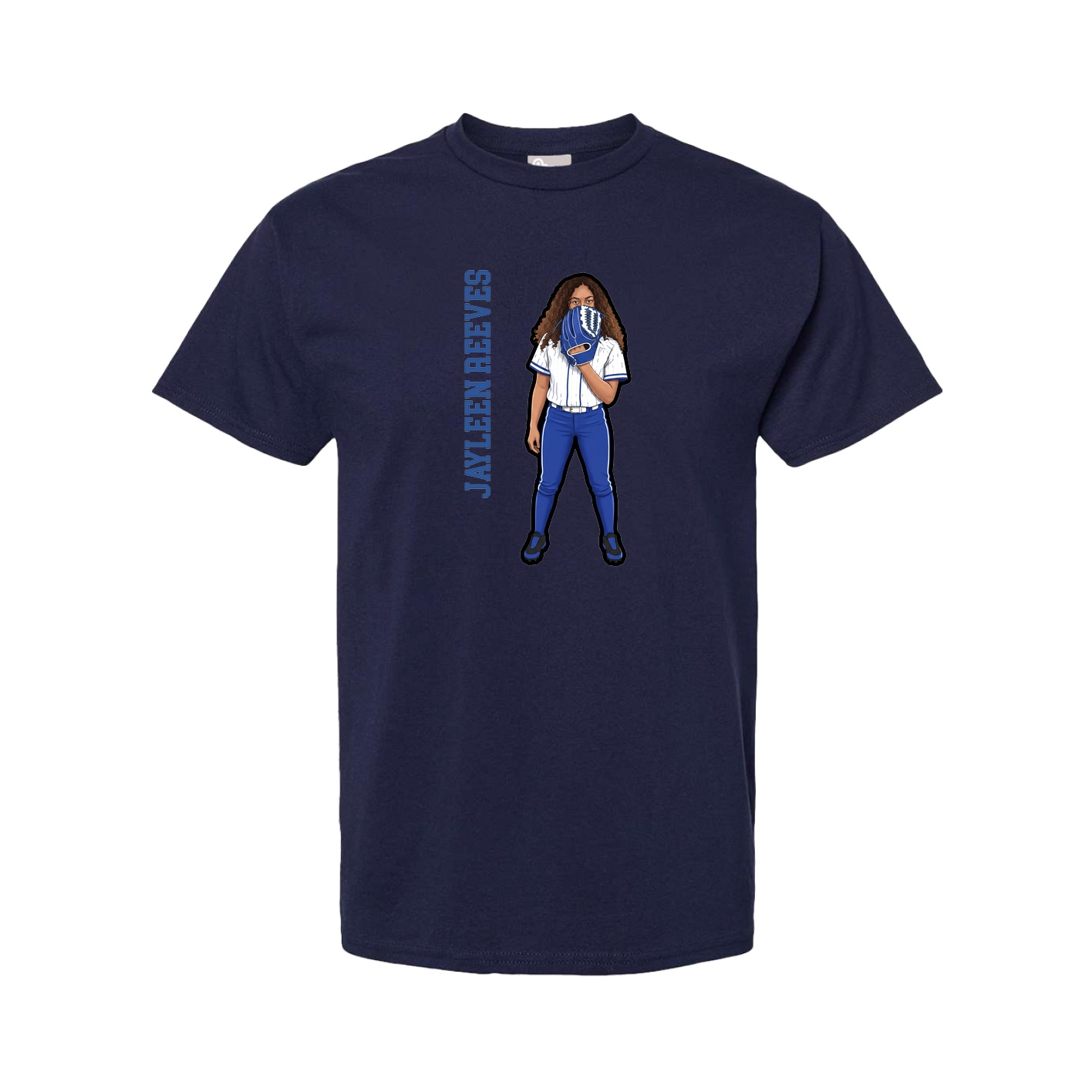 Tee — Name Vertical in Navy