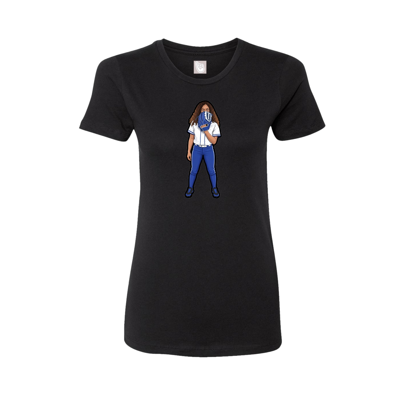 Womens Tee — Name Vertical in Black