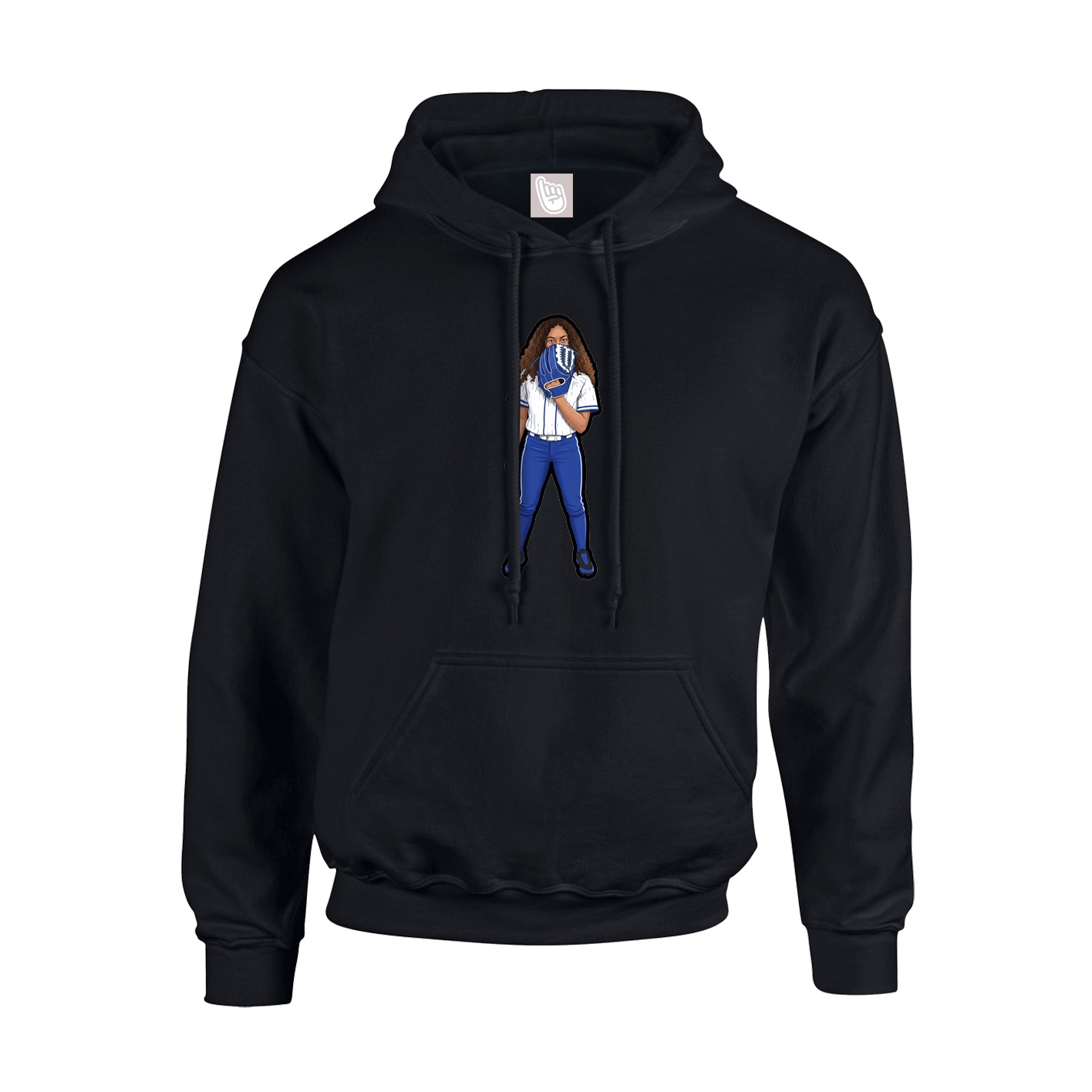 Youth Hoodie — Name Vertical in Black