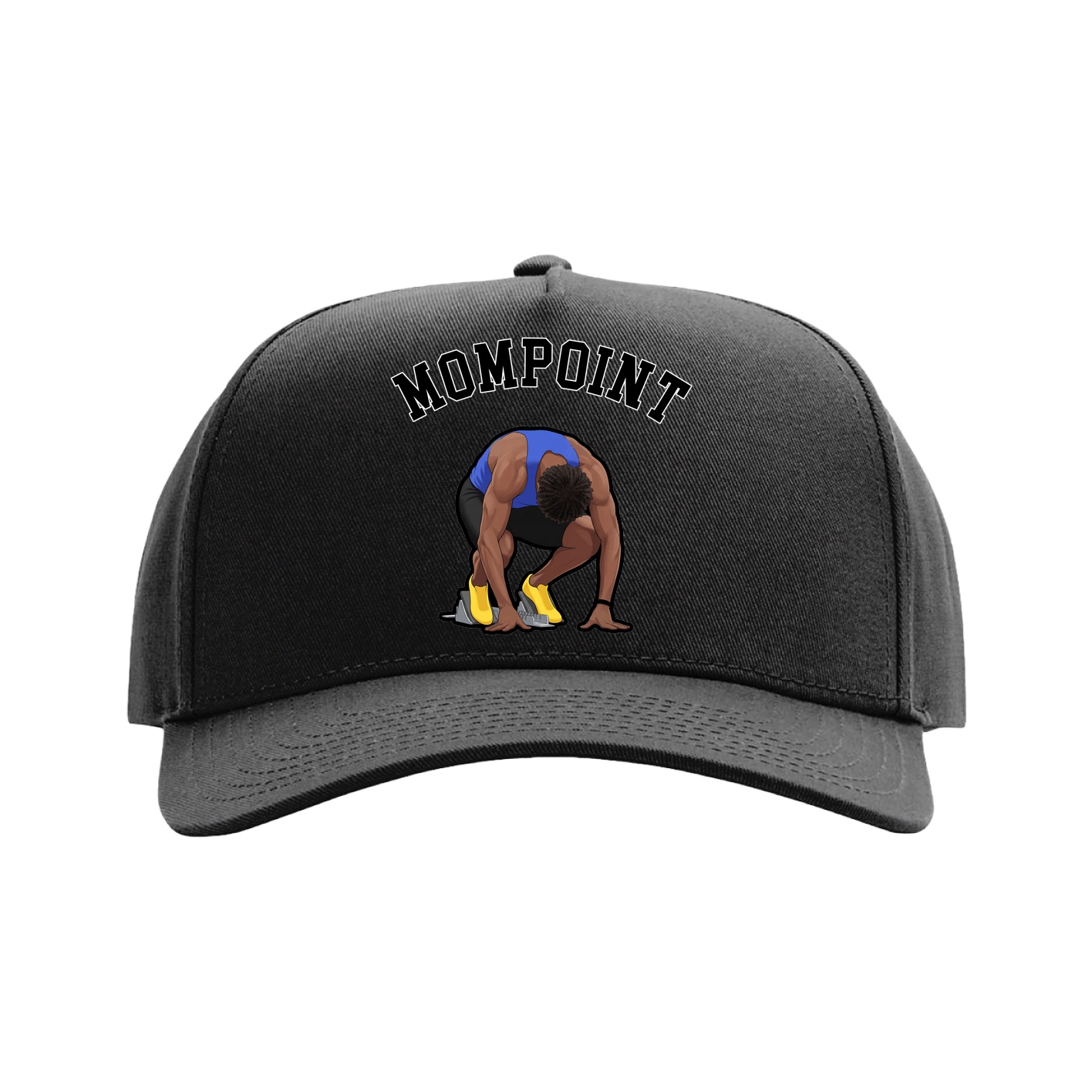 Full Fabric Five-Panel Champ Cap — Shirsey Arch in Black
