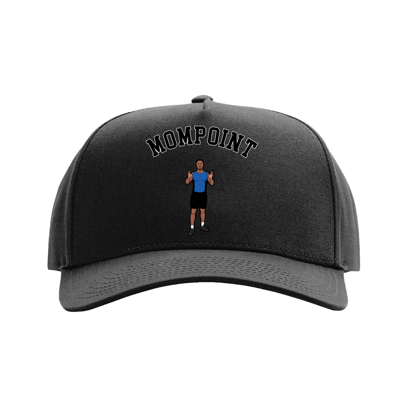 Full Fabric Five-Panel Champ Cap — Shirsey Arch in Black
