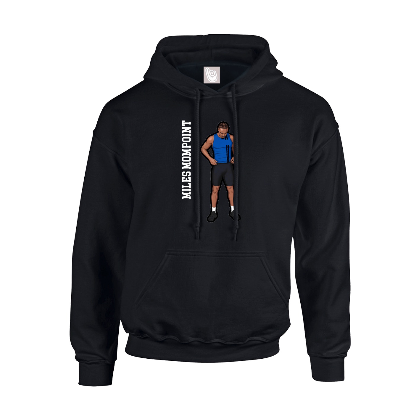 Hoodie — Name Vertical in Black
