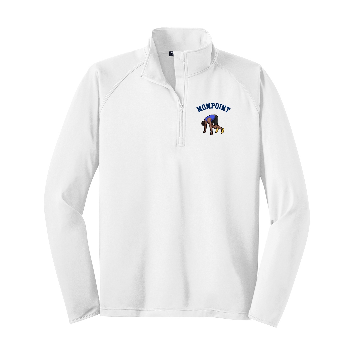 Q-Zip Pullover — Shirsey Arch in White