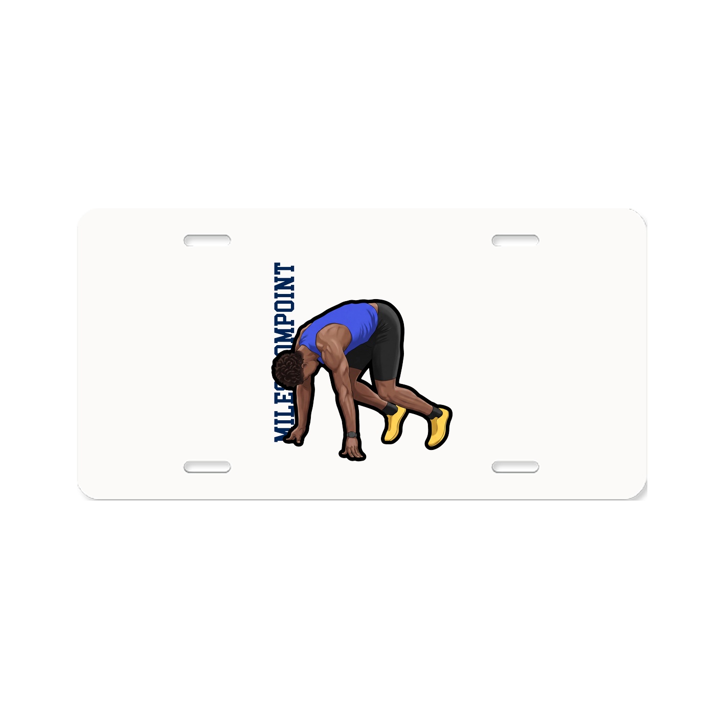 License Plate — Name Vertical in Classic