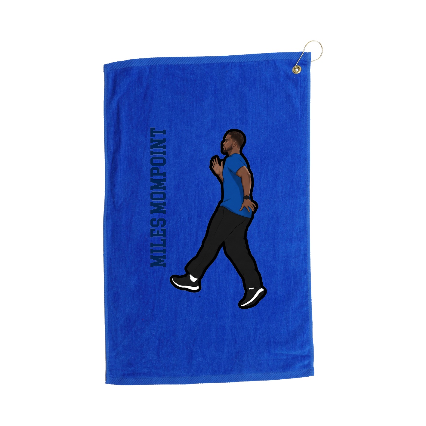 Golf Towel — Name Vertical in Royal