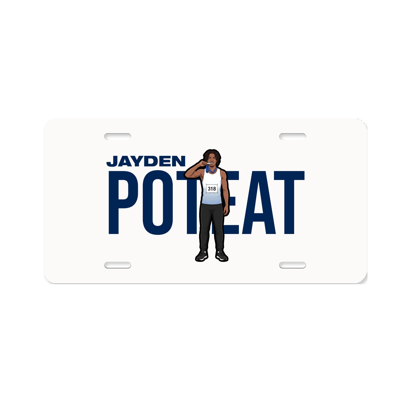 License Plate — Player Name in Classic