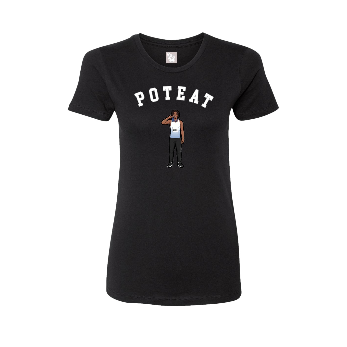 Fitted Women's Tee — Shirsey Arch in Black