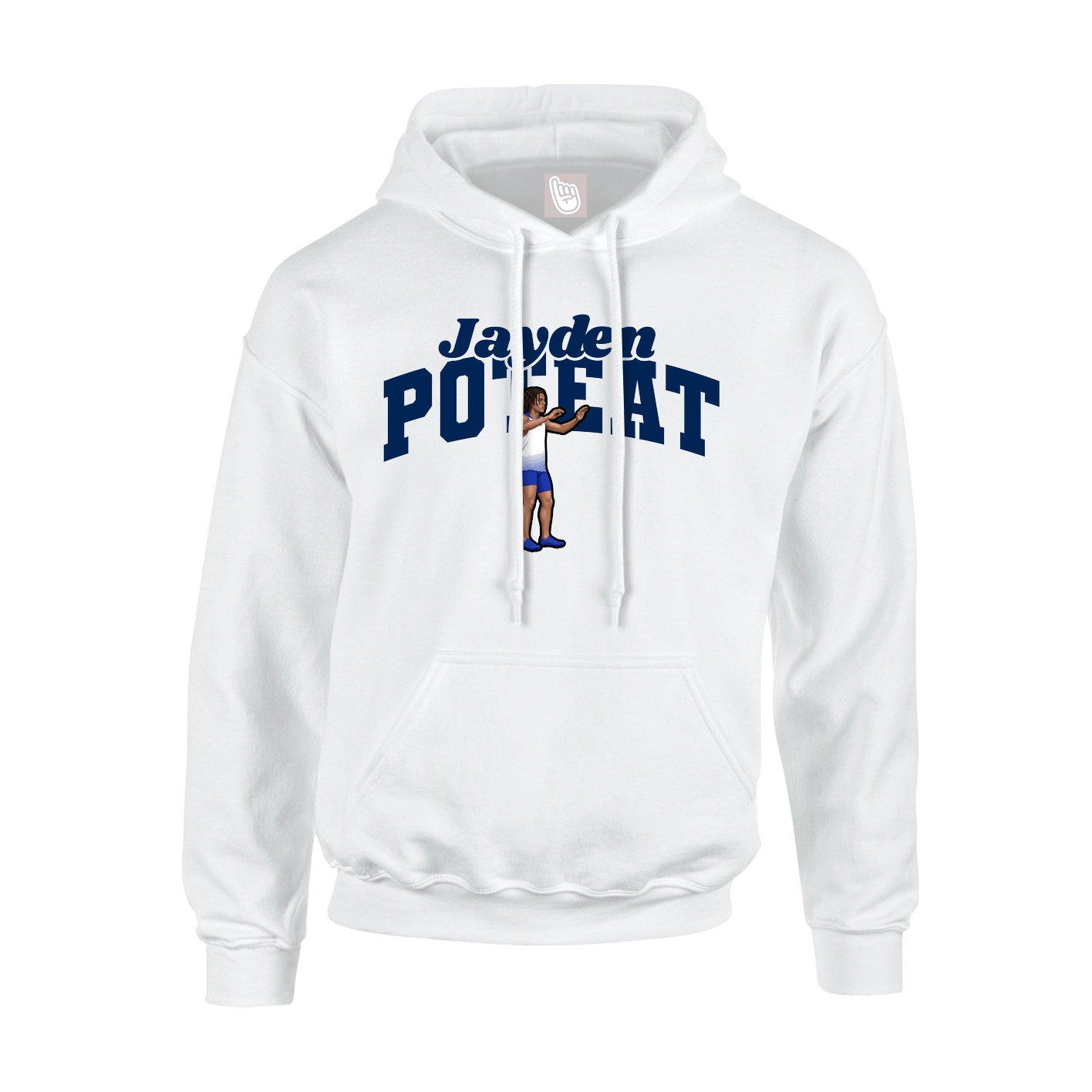 Hoodie — Signature Arch in White