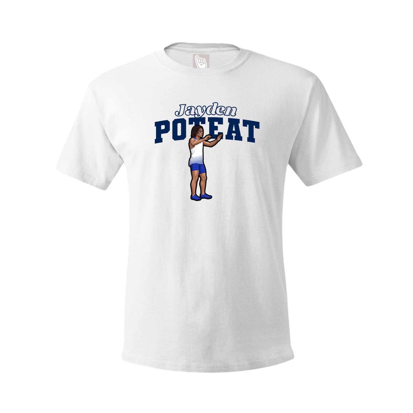 Youth Tee — Name Arch in White