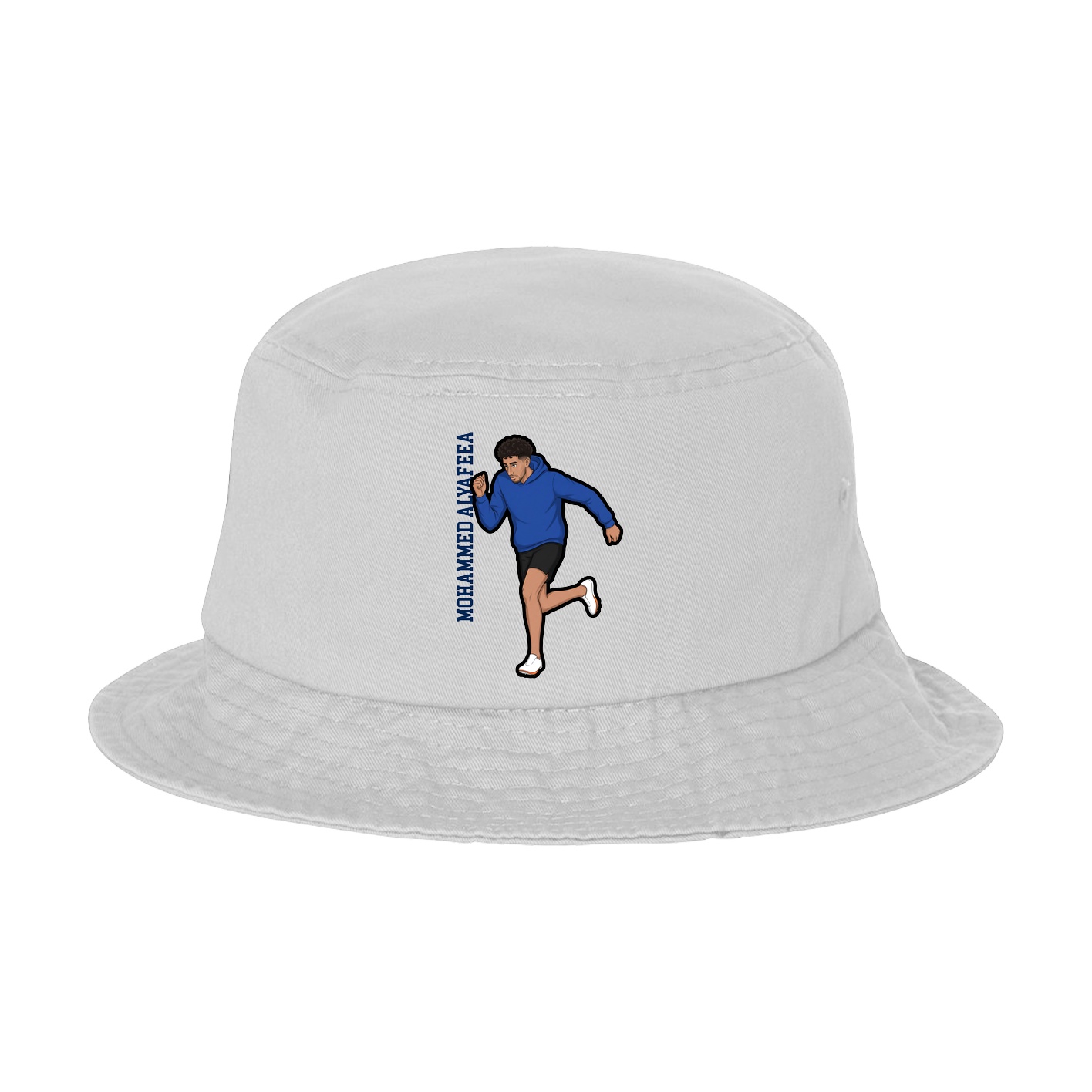 Bucket Cap — Name Vertical in White