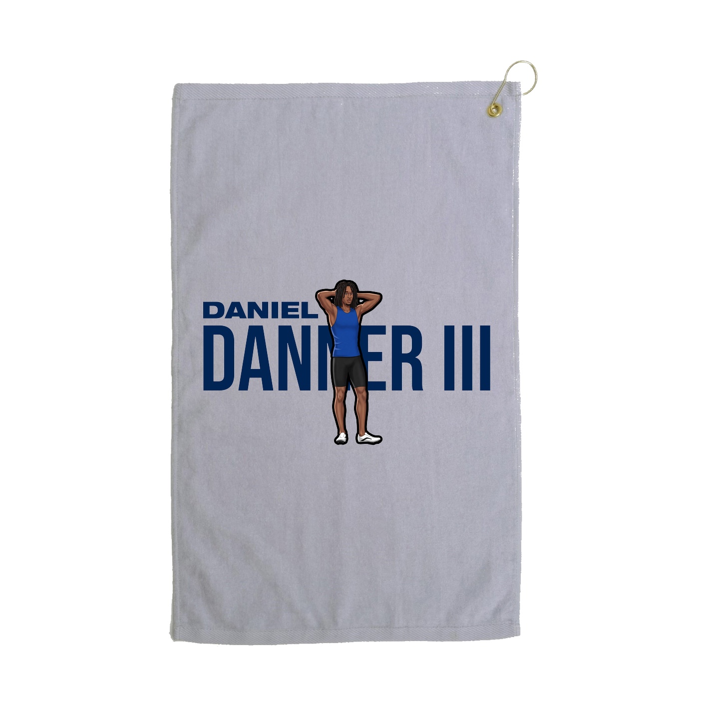Golf Towel — Player Name in Grey