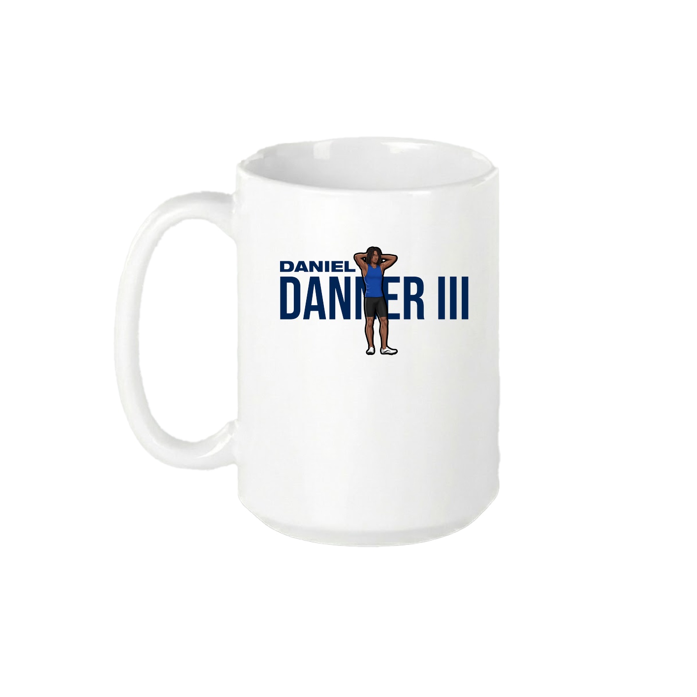 15oz Coffee Mug — Player Name in White