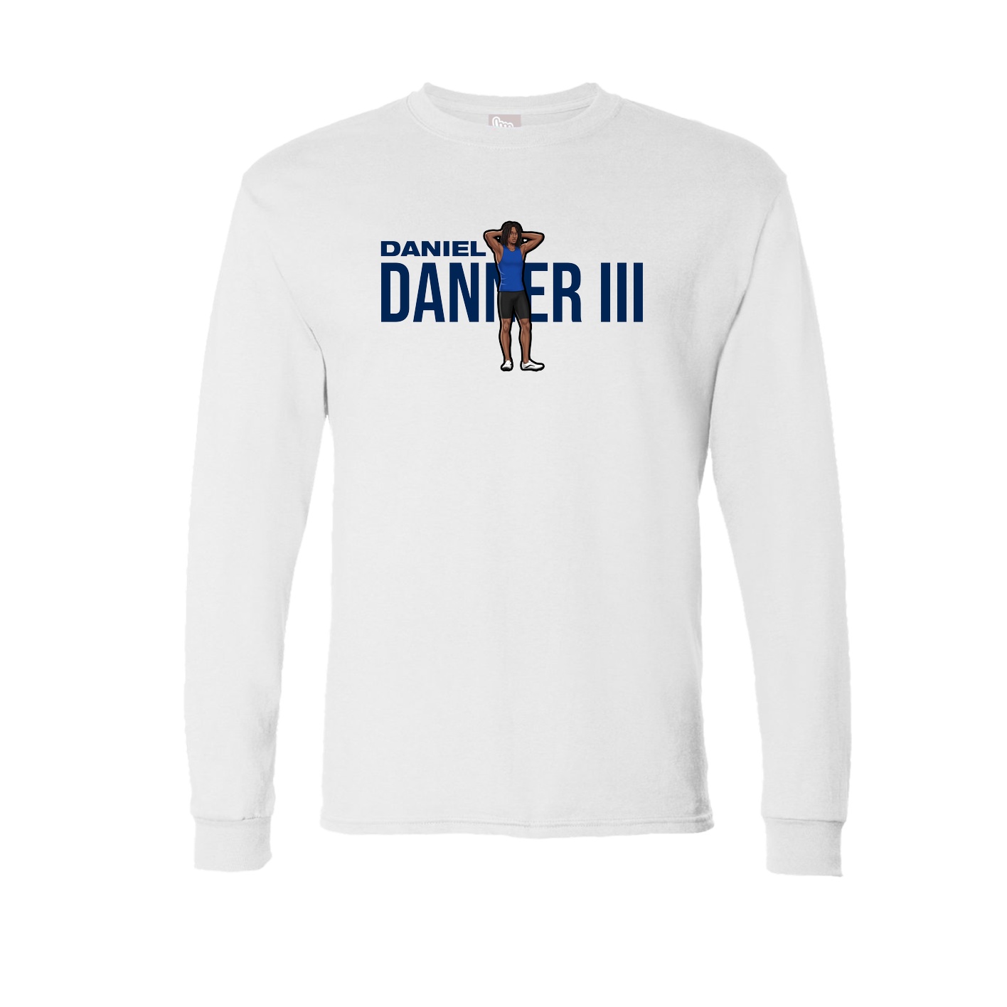 Long Sleeve Tee — Player Name in White