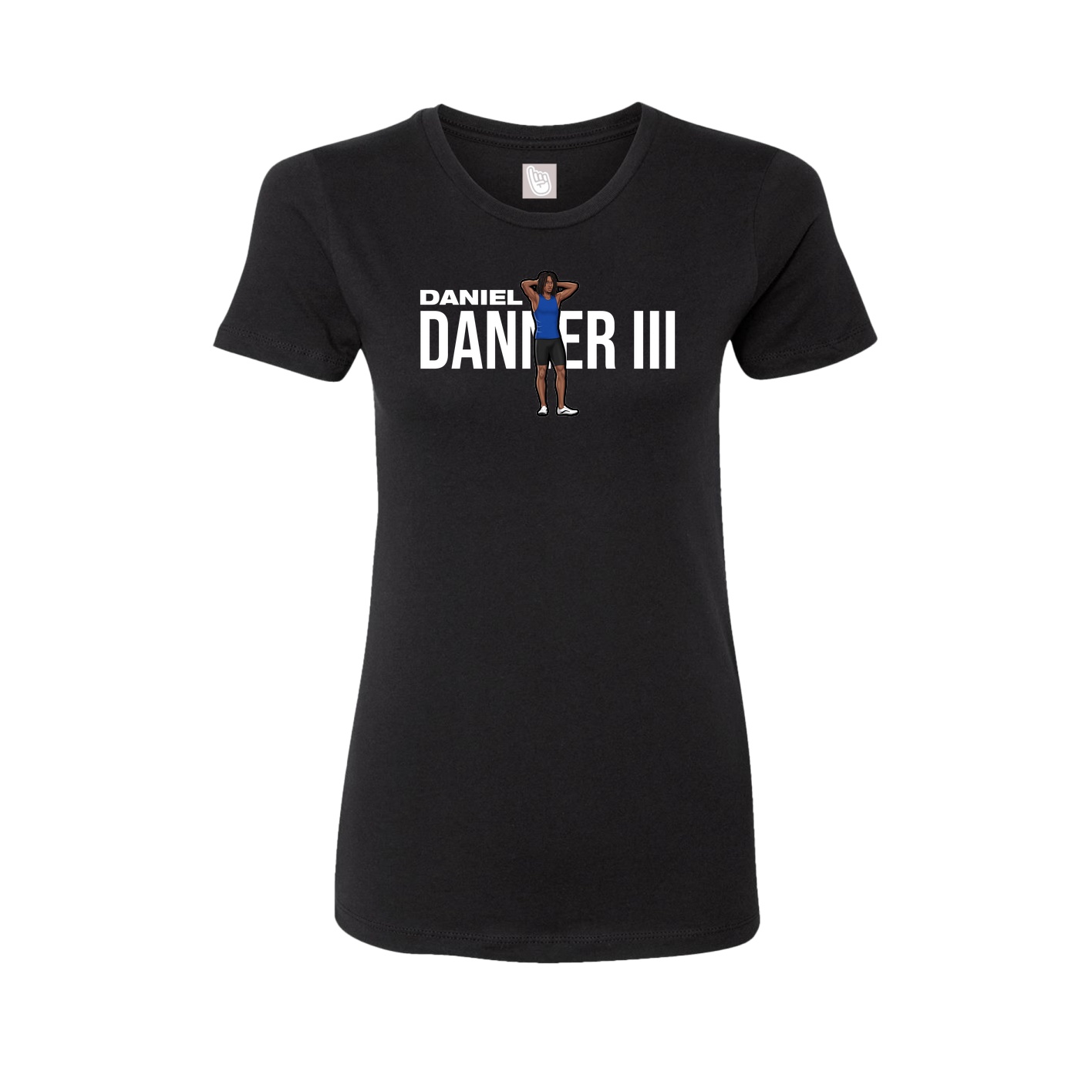 Fitted Women's Tee — Player Name in Black