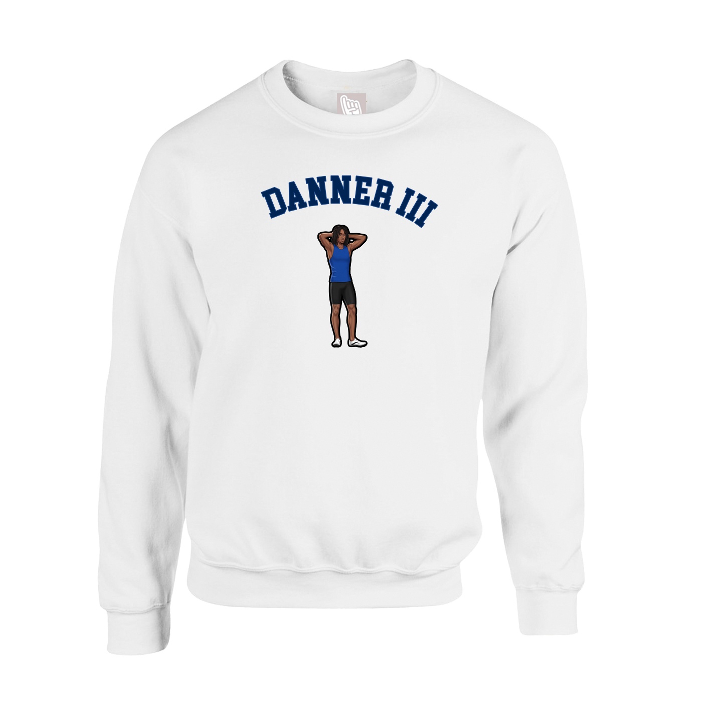 Fleece Crew — Shirsey Arch in White