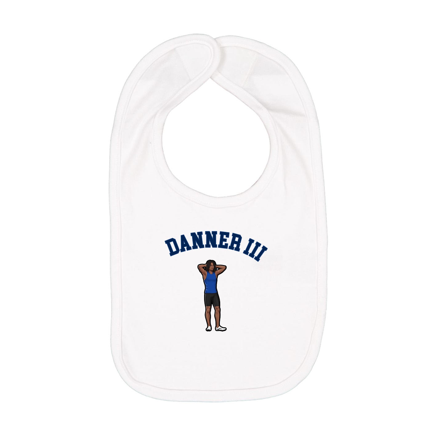 Infant Bib — Shirsey Arch in White