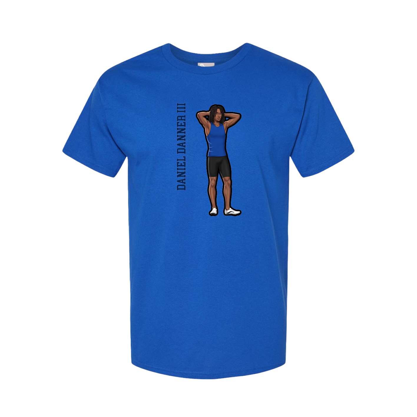 Tee — Name Vertical in Royal