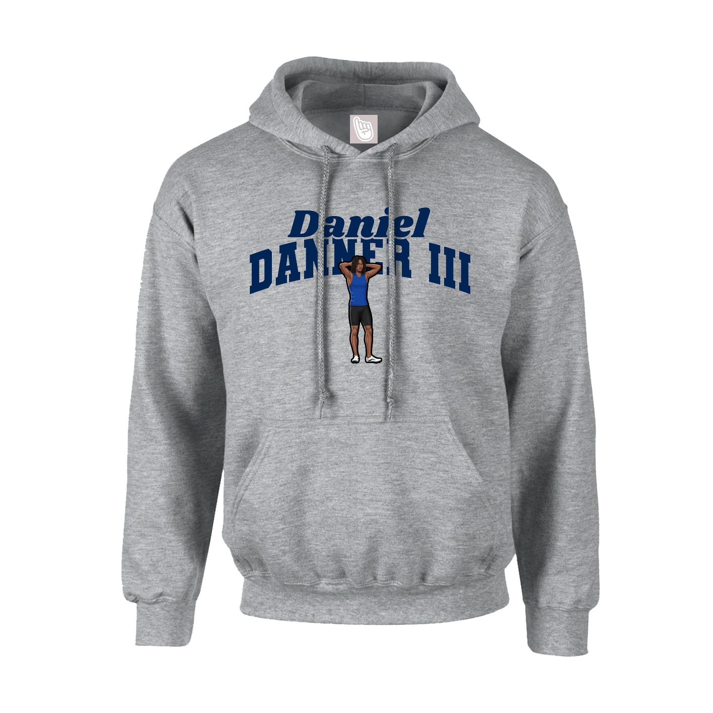 Youth Hoodie — Signature Arch in Grey