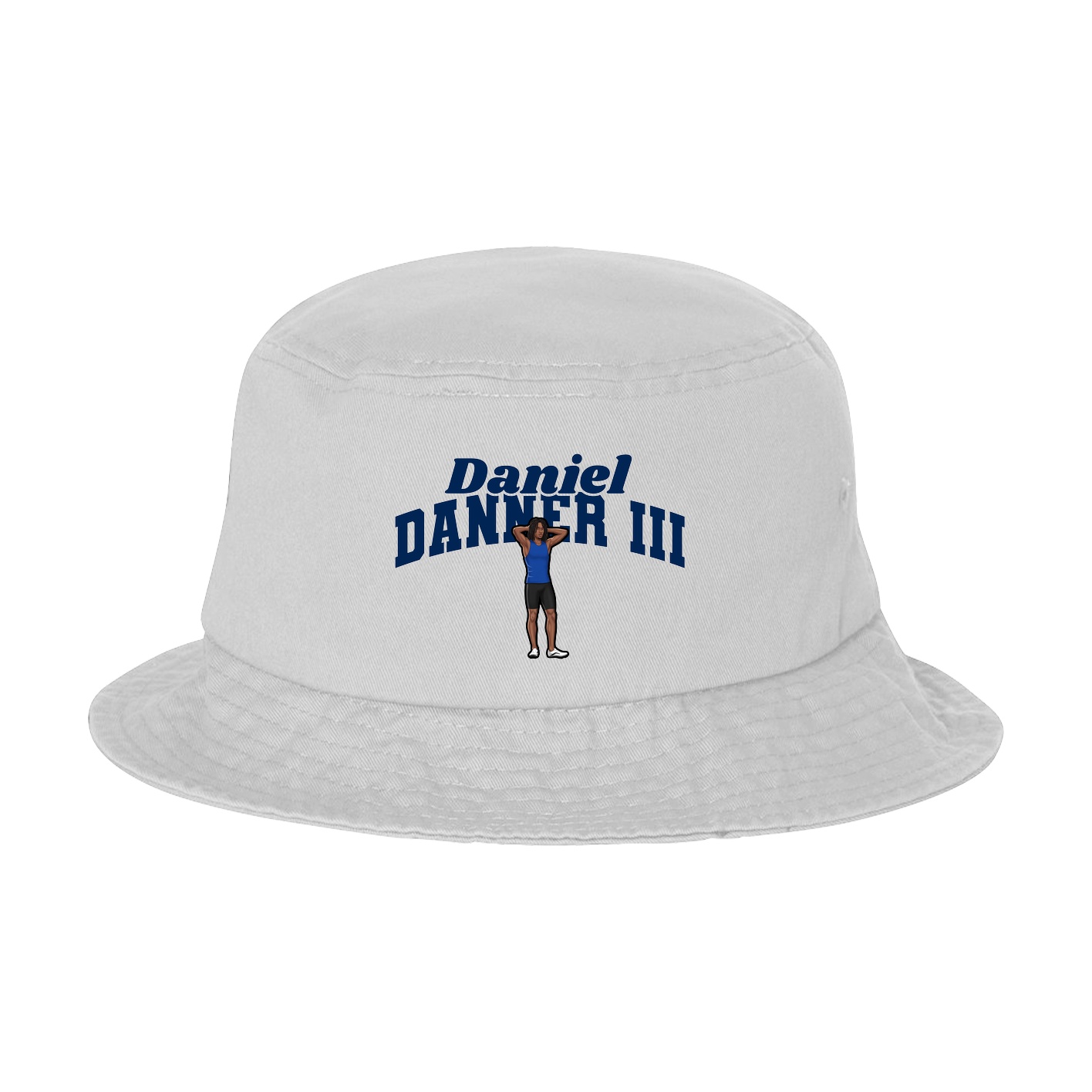 Bucket Cap — Signature Arch in White