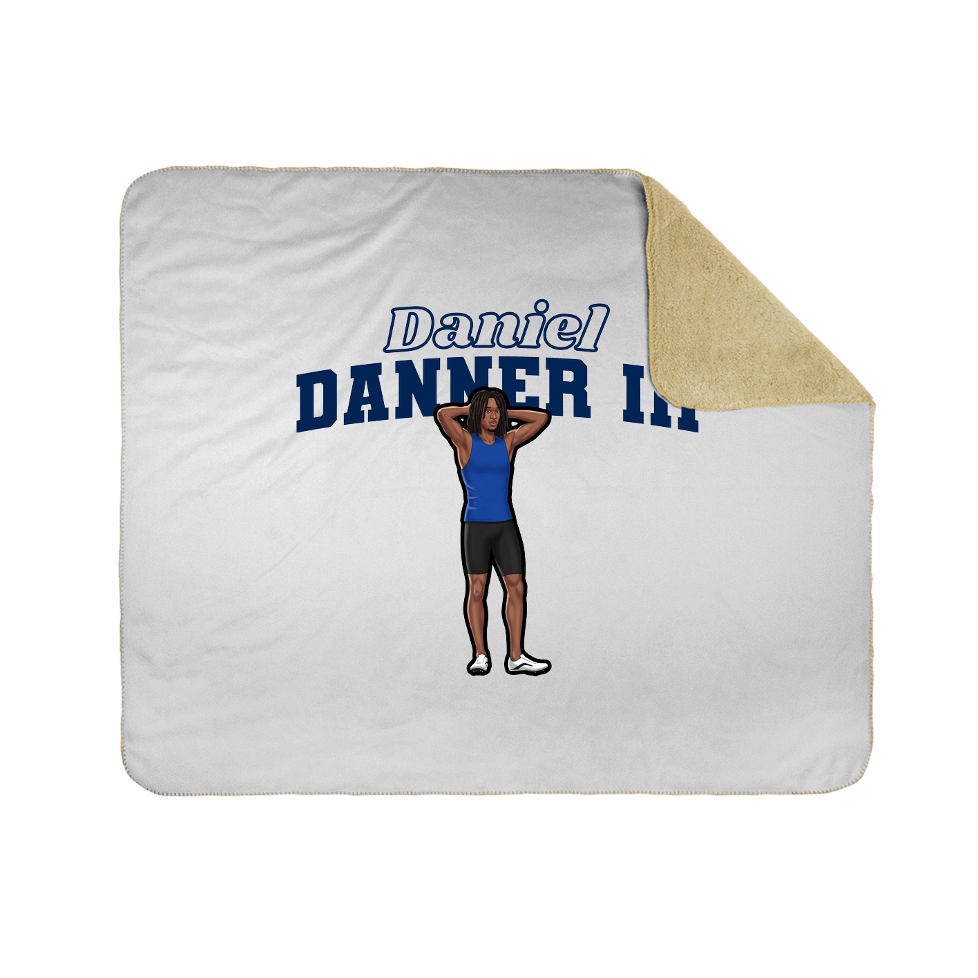 Throw Blanket — Name Arch in White