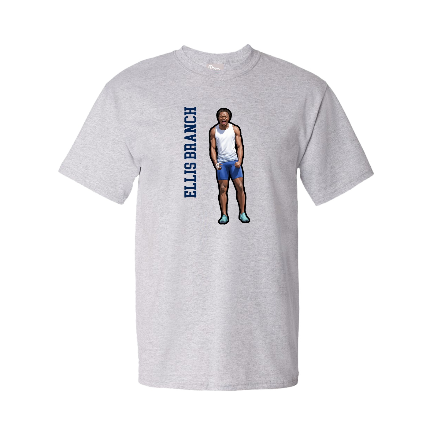 Youth Tee — Name Vertical in Grey