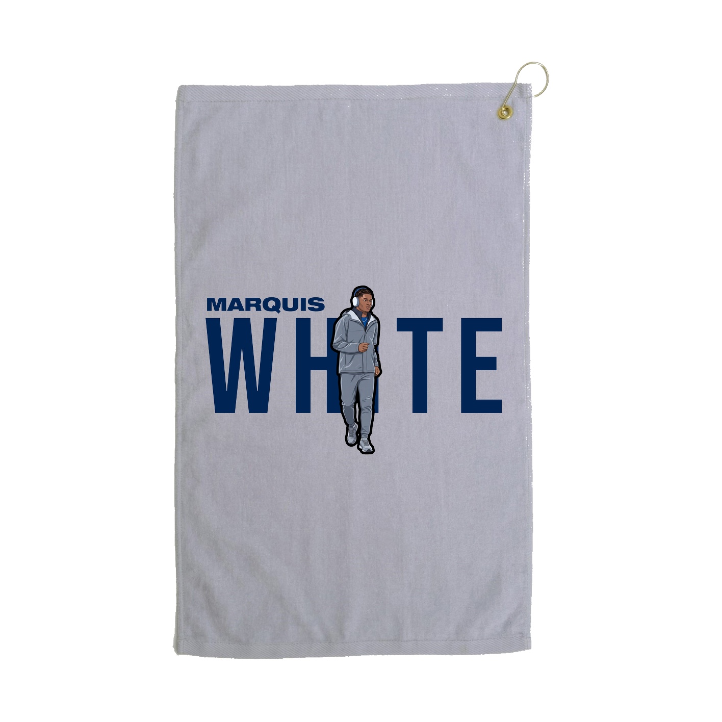 Golf Towel — Player Name in Grey