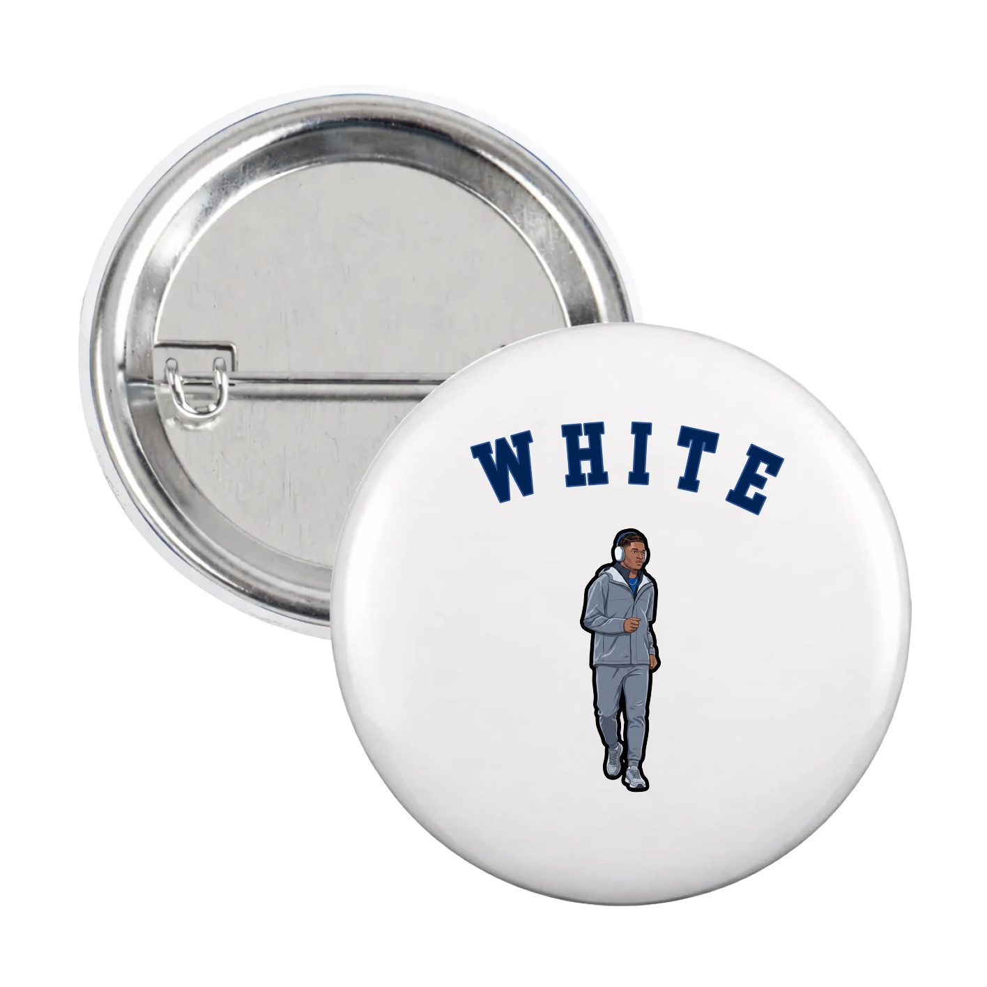 Game Day Button — Shirsey Arch in White
