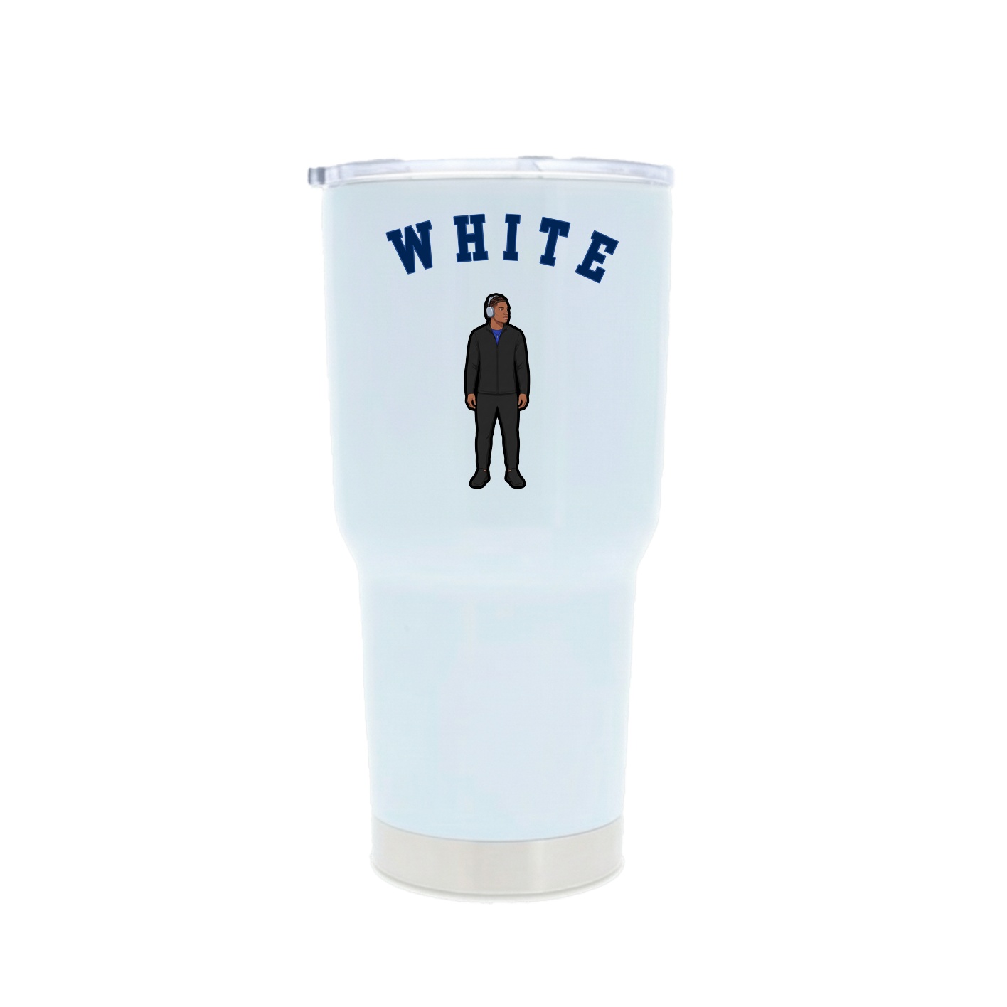 30oz Stainless Steel Tumbler — Shirsey Arch in White