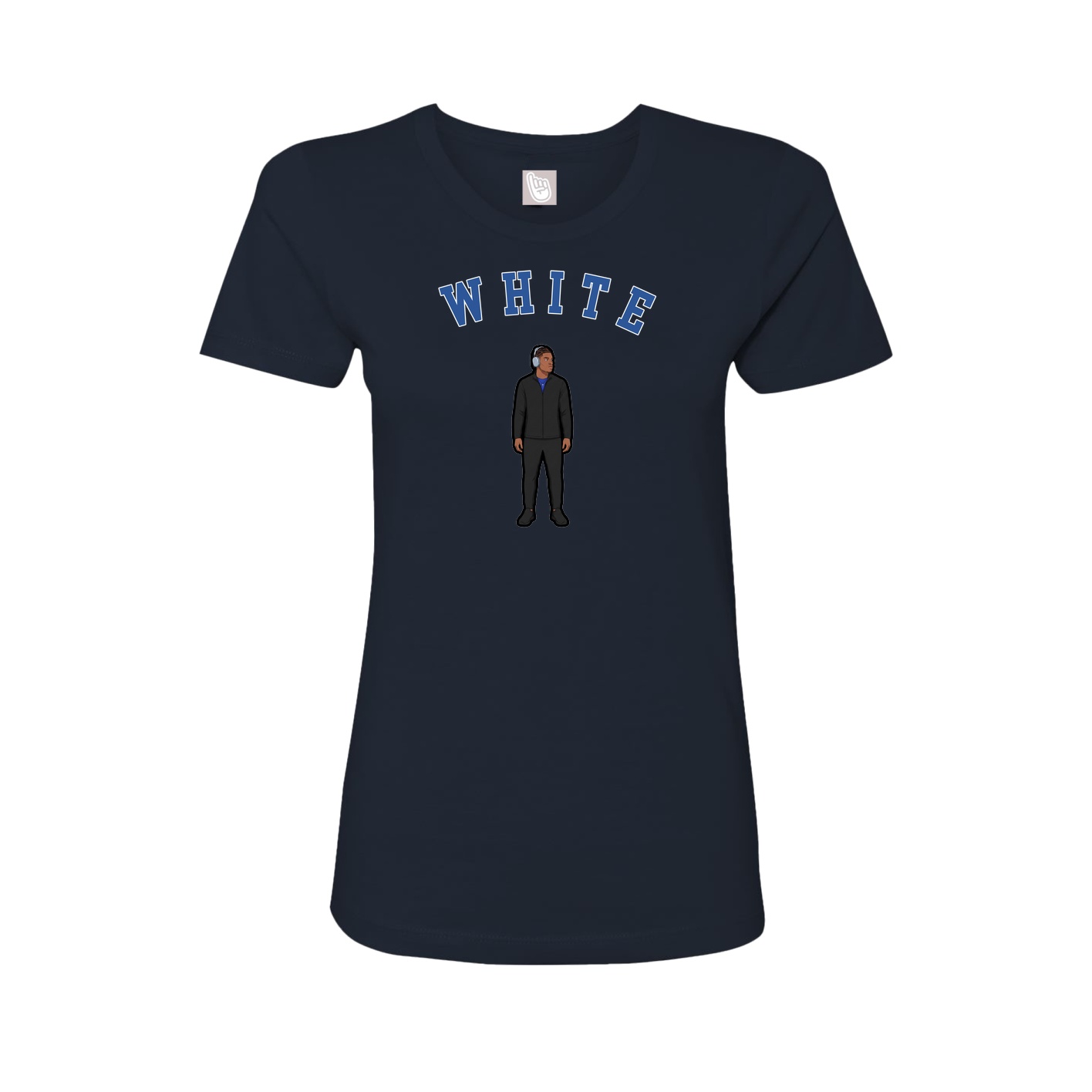 Fitted Women's Tee — Shirsey Arch in Navy