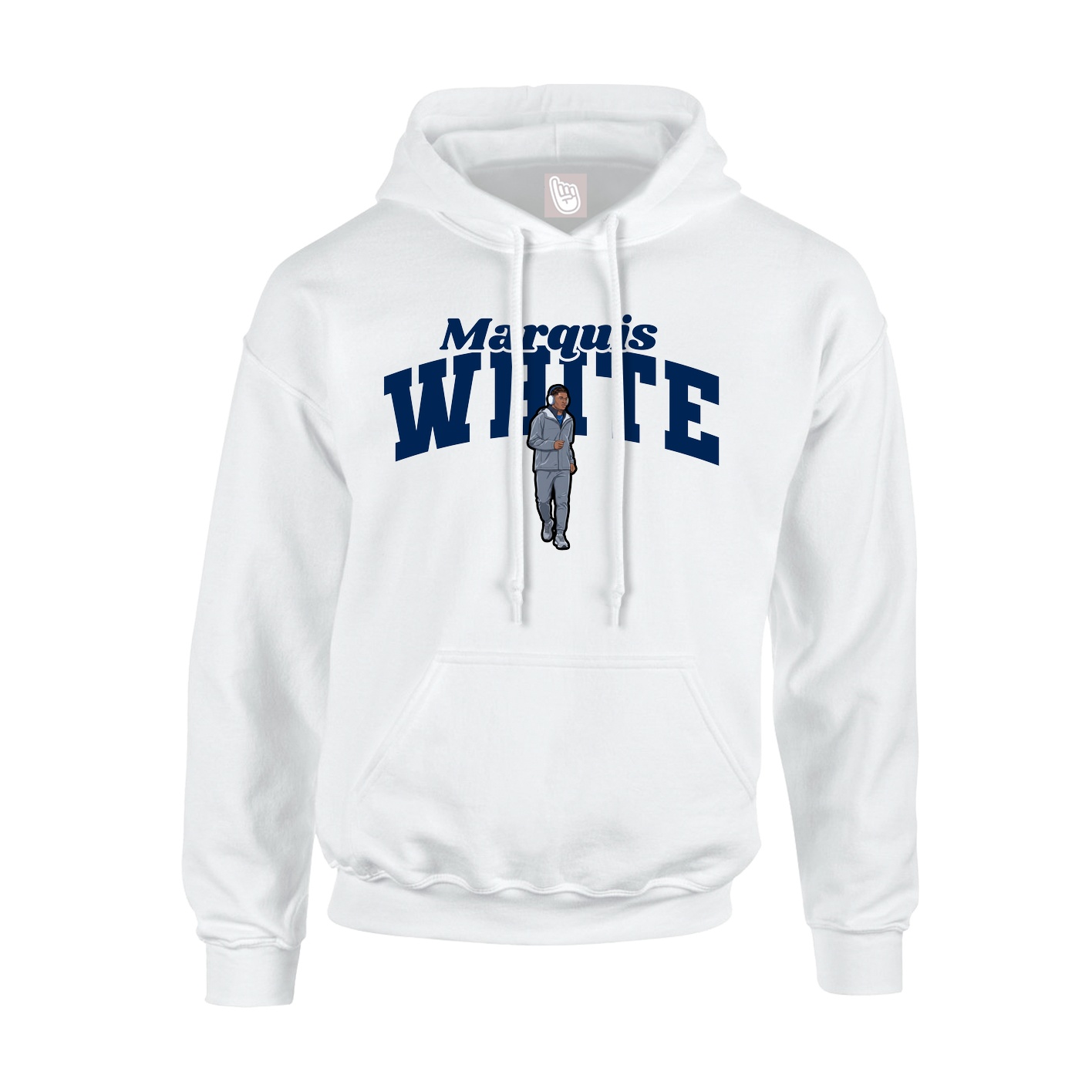 Hoodie — Signature Arch in White