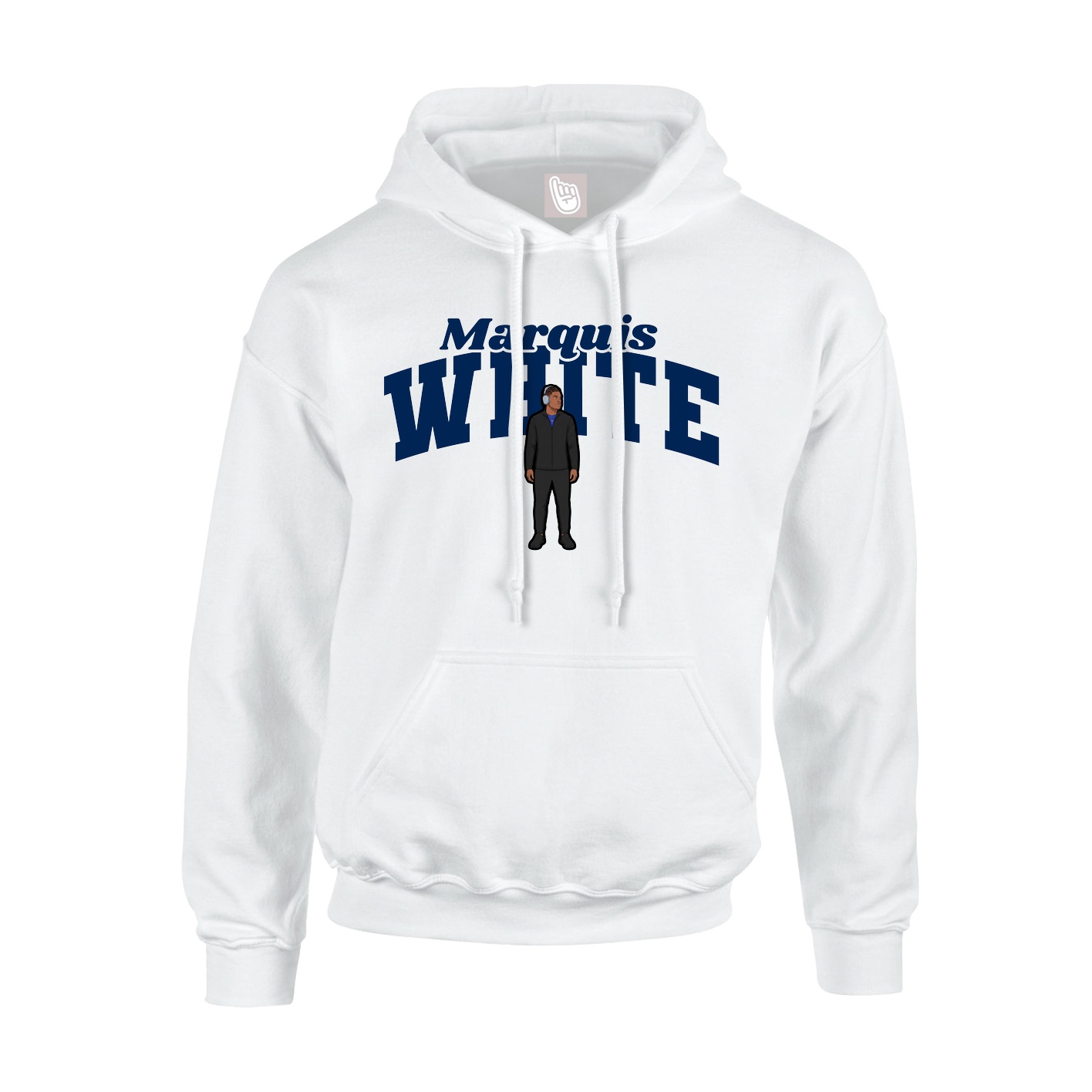 Youth Hoodie — Signature Arch in White