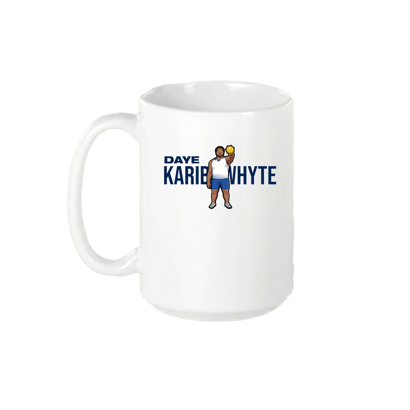 15oz Coffee Mug — Player Name in White