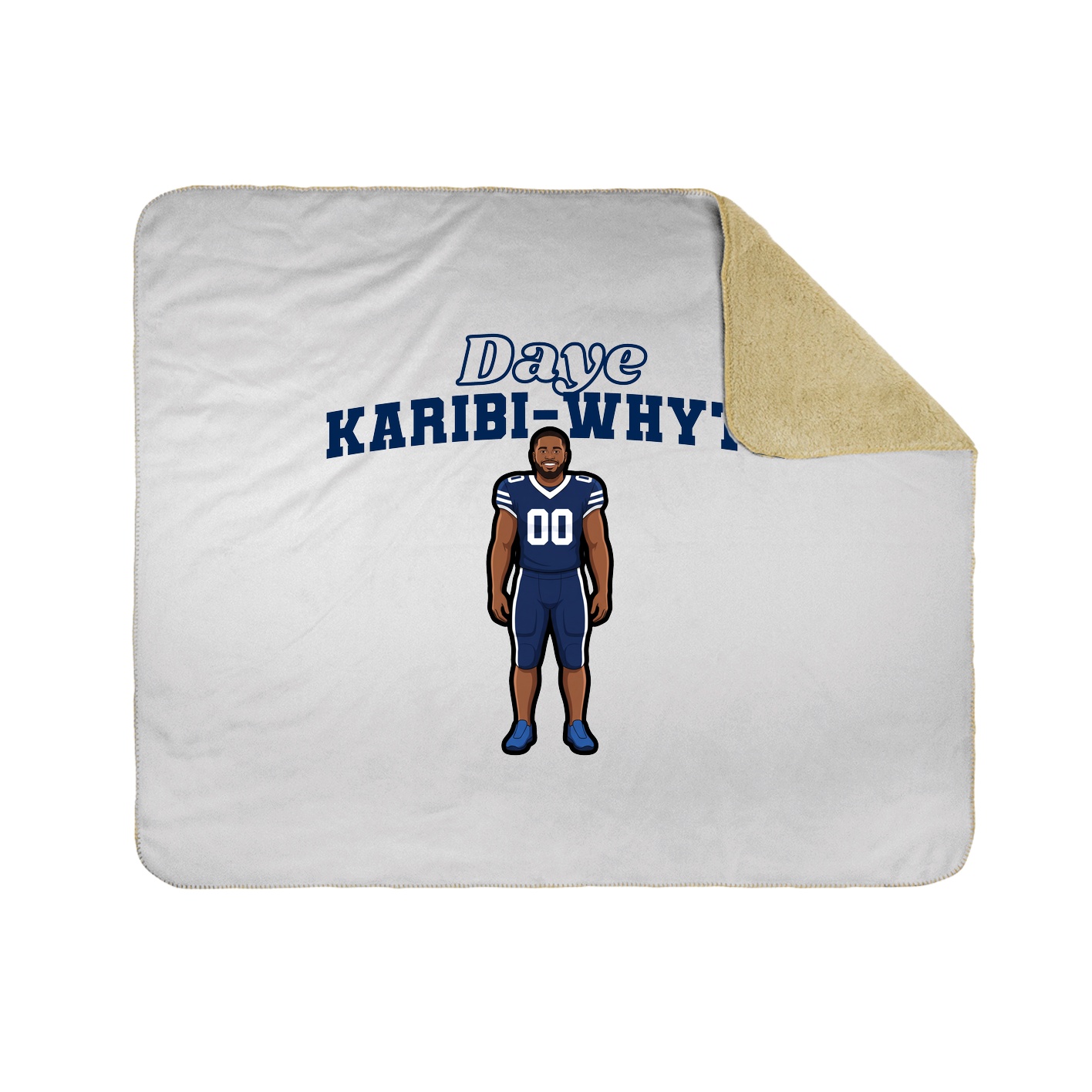 Throw Blanket — Name Arch in White