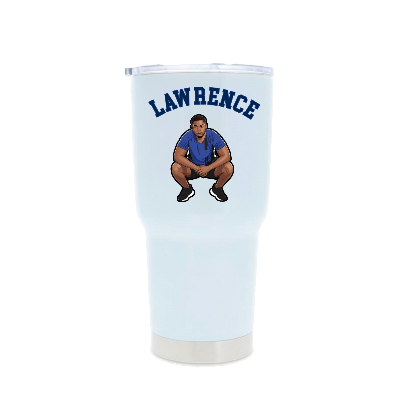 30oz Stainless Steel Tumbler — Shirsey Arch in White