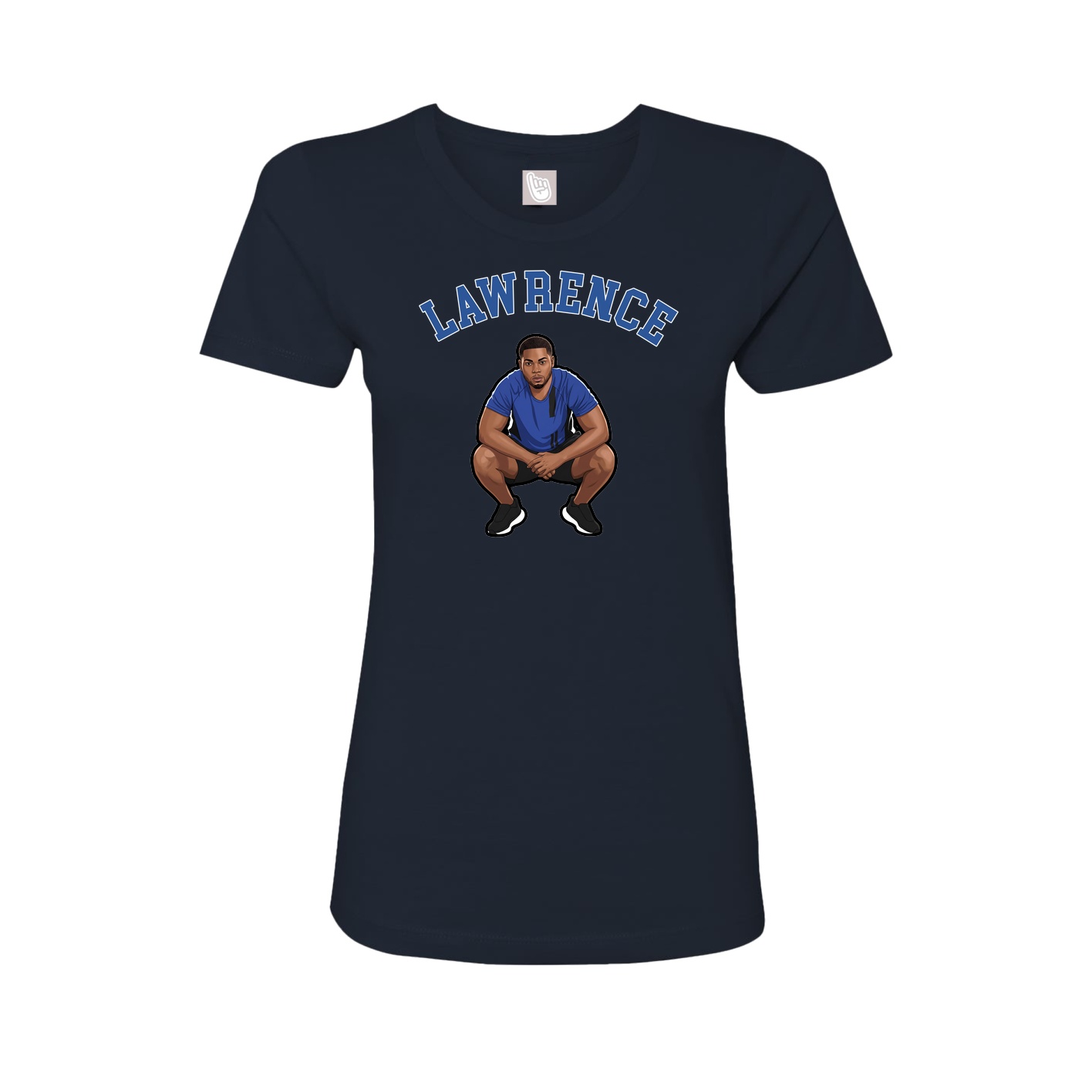 Fitted Women's Tee — Shirsey Arch in Navy