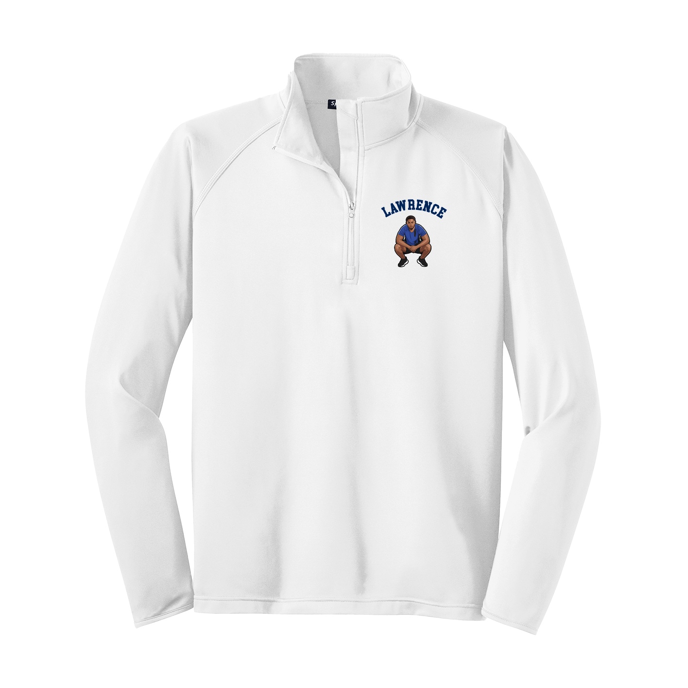 Q-Zip Pullover — Shirsey Arch in White