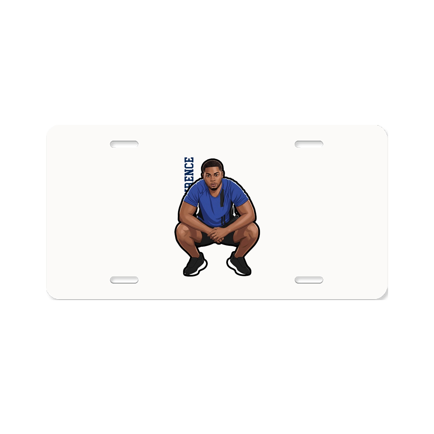 License Plate — Name Vertical in Classic