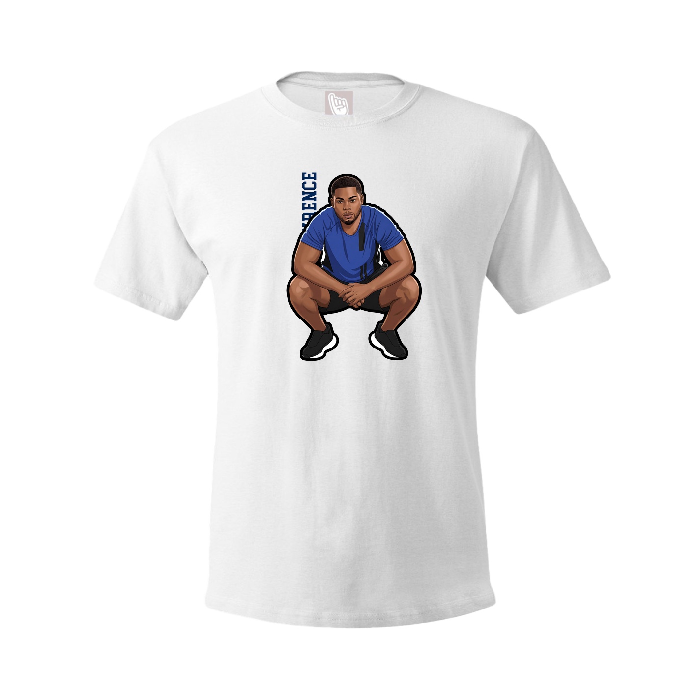 Youth Tee — Name Vertical in White