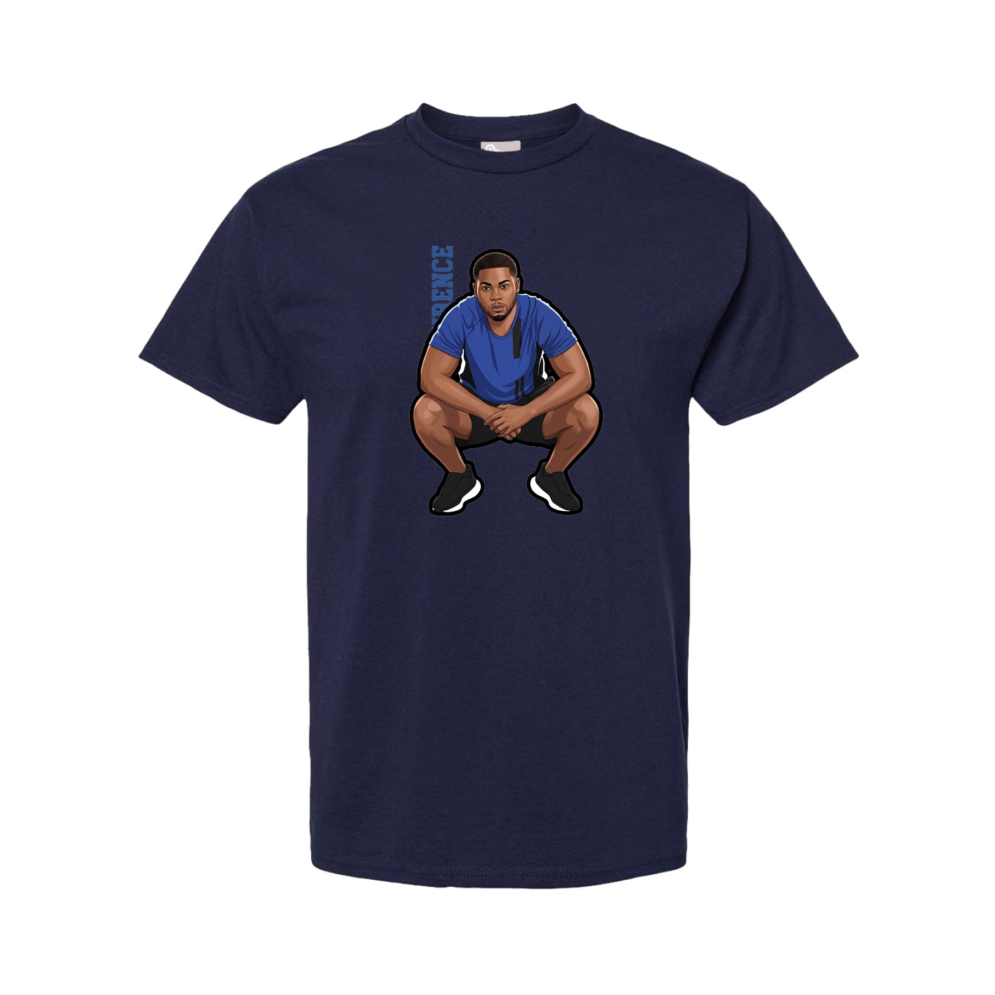 Youth Tee — Name Vertical in Navy