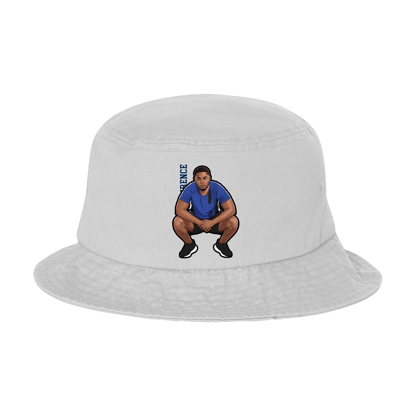 Bucket Cap — Name Vertical in White