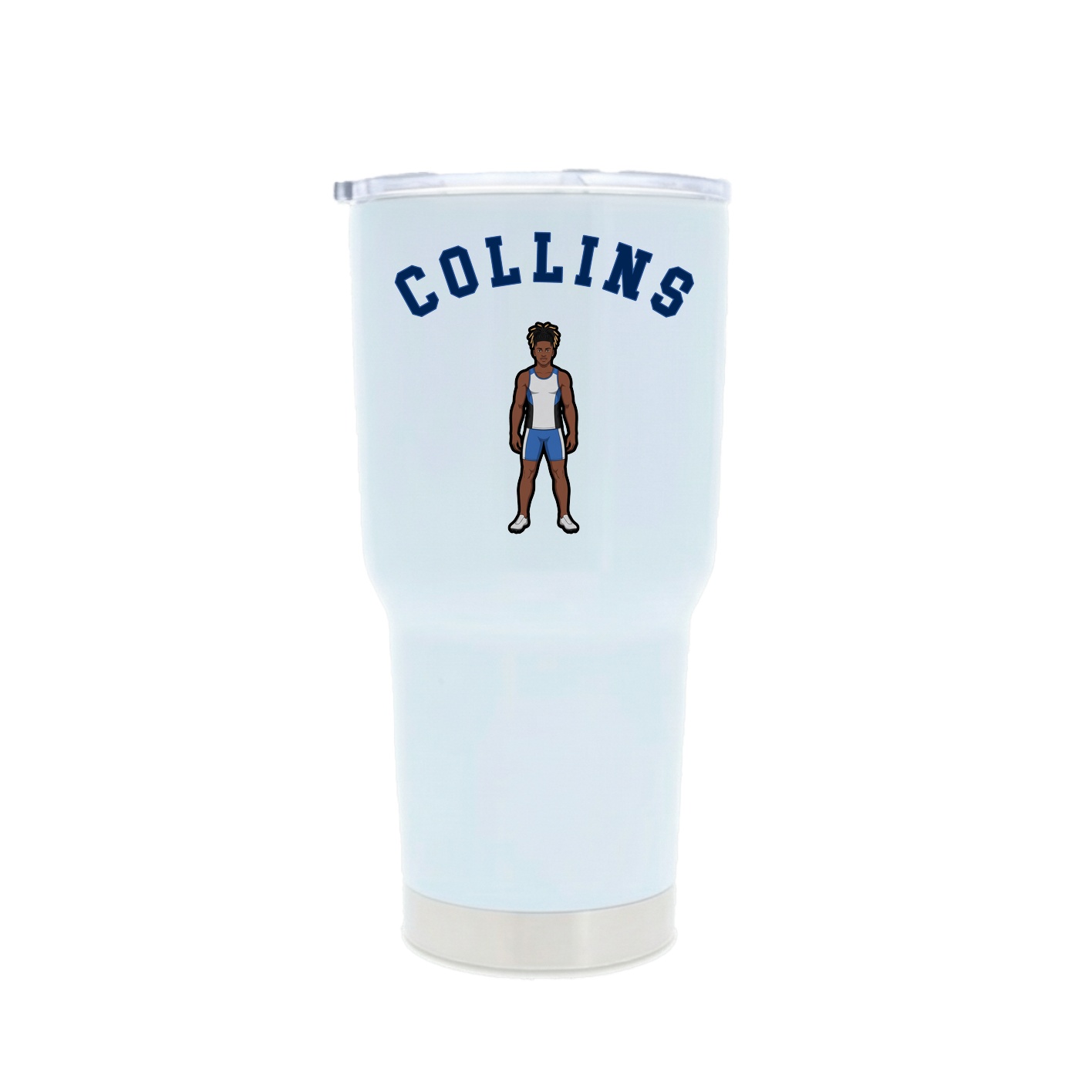 30oz Stainless Steel Tumbler — Shirsey Arch in White