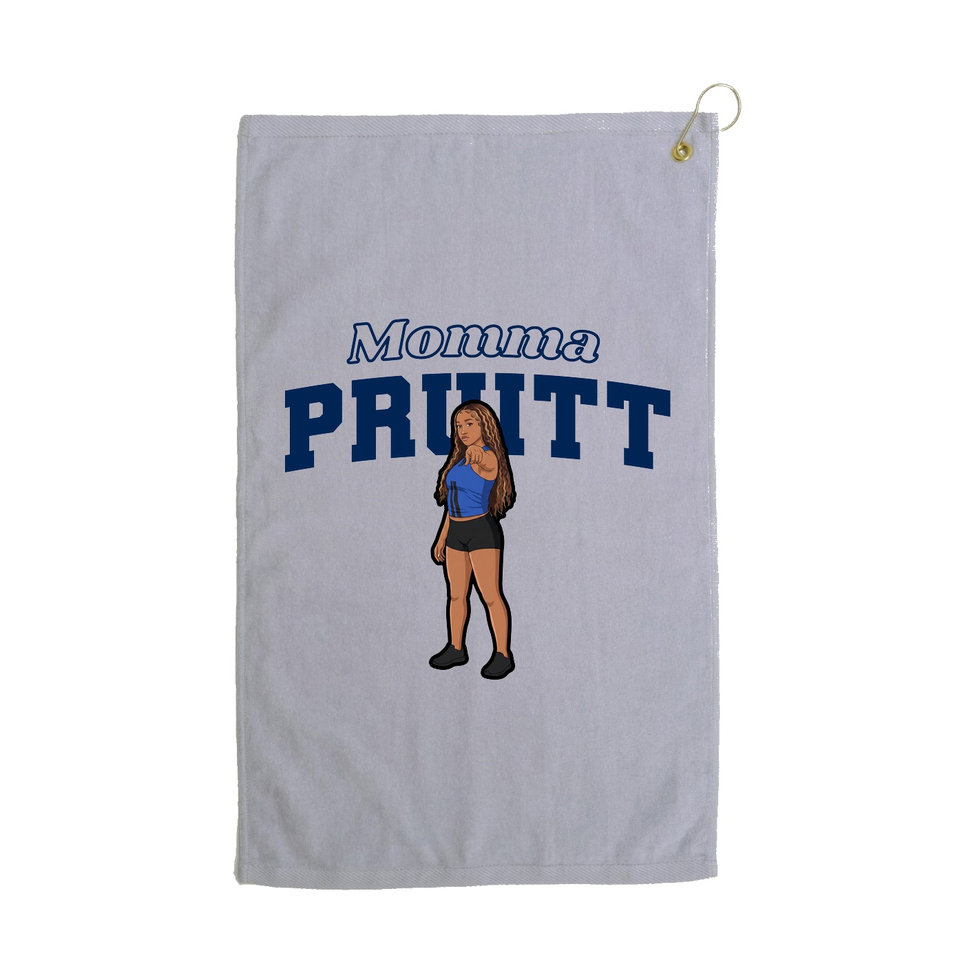 Golf Towel — Mothers Day Block in Grey